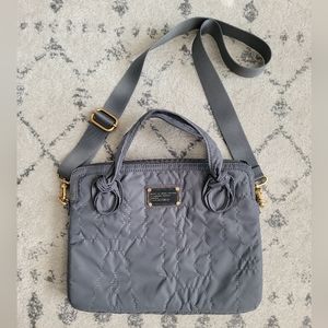 Marc by Marc Jacobs Grey Quilted Nylon Laptop Bag